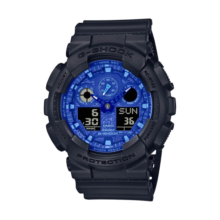 G-SHOCK Men Paisley Patterned Casual Watch GA-100BP-1ADR