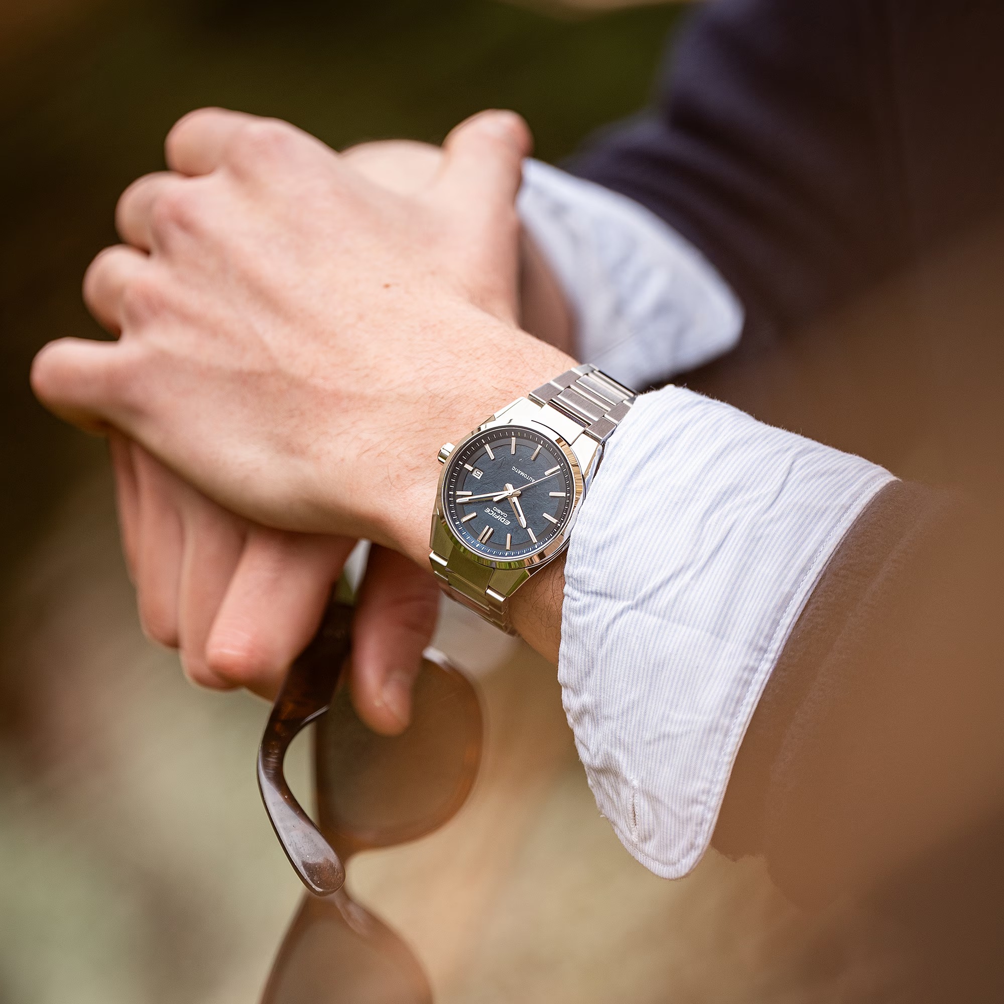 EDIFICE EFK-110D-1A automatic watch front and back